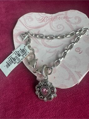 Brighton Bracelet with Pink Heart Charm